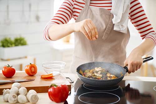 Woman cooking